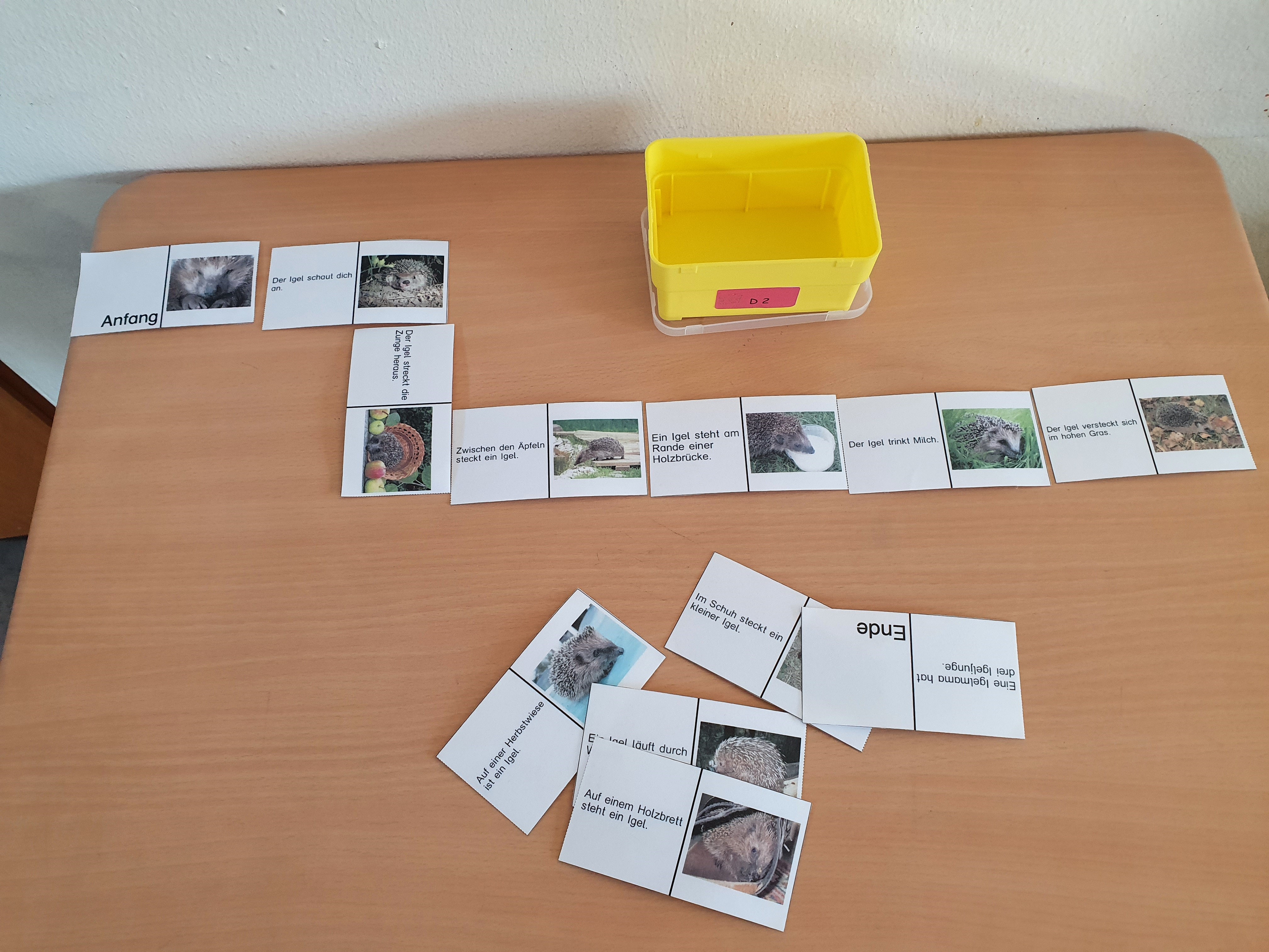 Arbeitsmaterial Deutsch Klasse 1 - Lesedomino Sätze